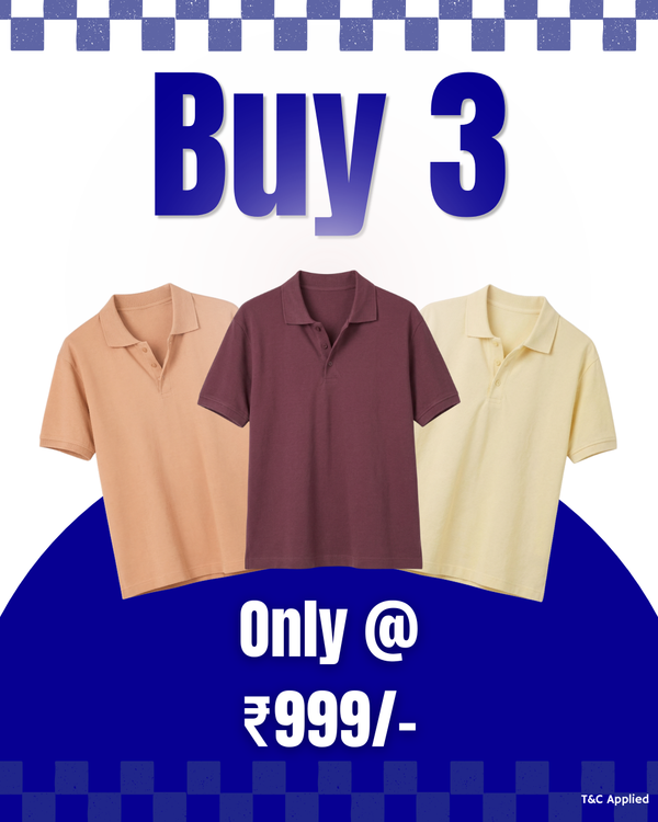 Buy 3 Polo T-shirts  @999